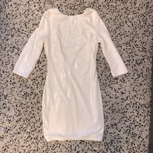 Tobi Shimmery Nights White Sequin Dress